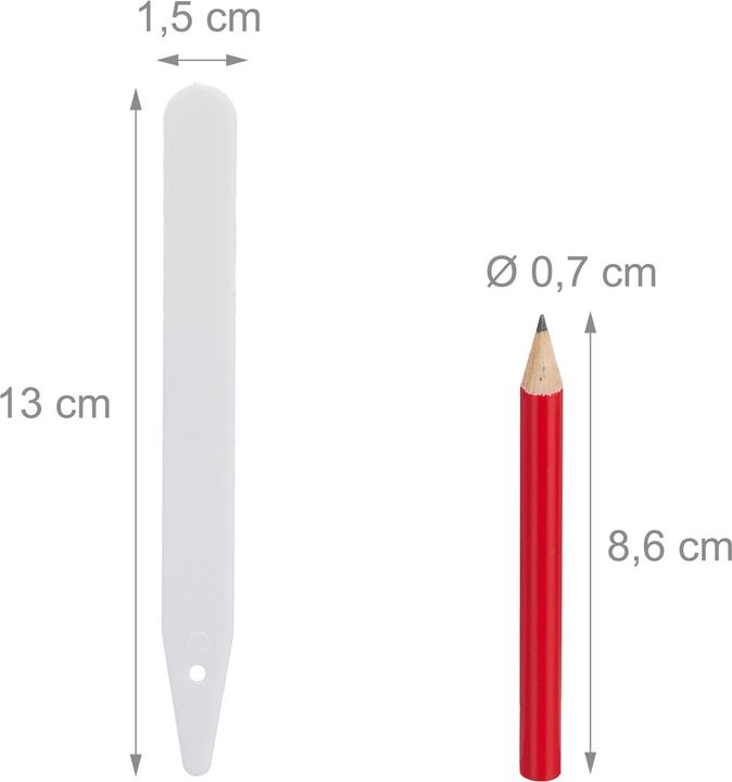 Relaxdays Kleefetiketten (13 cm, 1.50 cm)