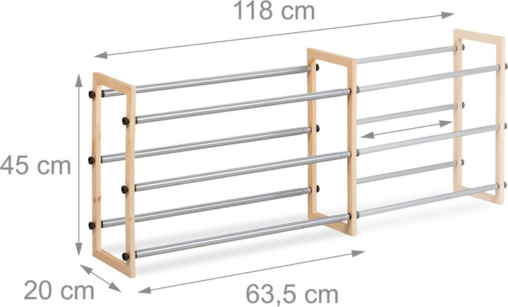 Actual product image Relaxdays Baylee (63.5 x 20 x 45 cm)