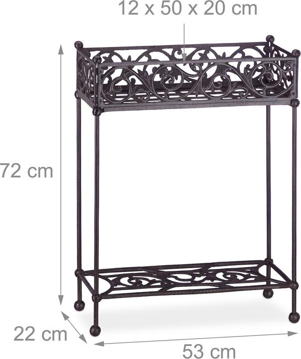 Actual product image Relaxdays Flower Shelf, Cast Iron