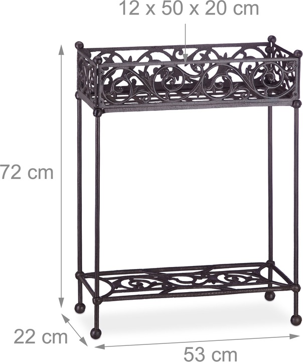 Image du produit Relaxdays Etagère à fleurs, en fonte de fer