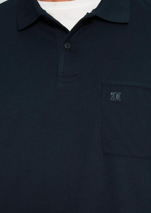 Produktbild s.Oliver Polo-Shirt Softes Langarm-Poloshirt mit Brusttasche (S)