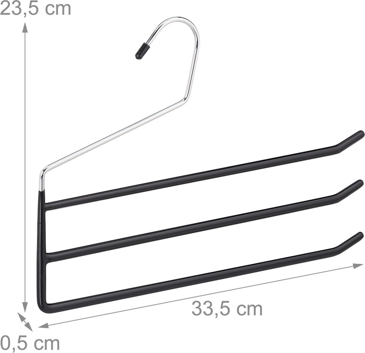 Actual product image Relaxdays Multi Pants Hanger Set of 5, Metal Skirt Holder (5 x)
