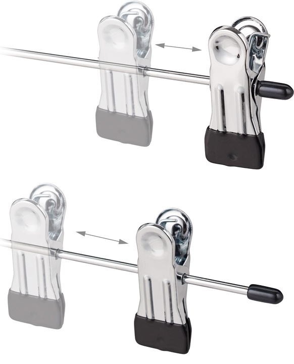 Actual product image Relaxdays Multi Clothes Hanger Set of 2, Clips (2 x)