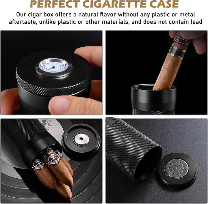 Actual product image Bordeag Zigarren Humidor Etui mit Hygrometer
