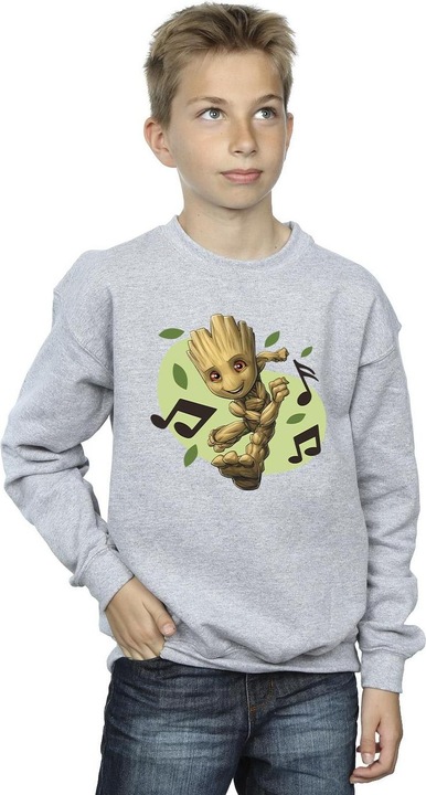 Actual product image Boys Guardians Of The Galaxy Groot Musical Notes Sweatshirt (104)