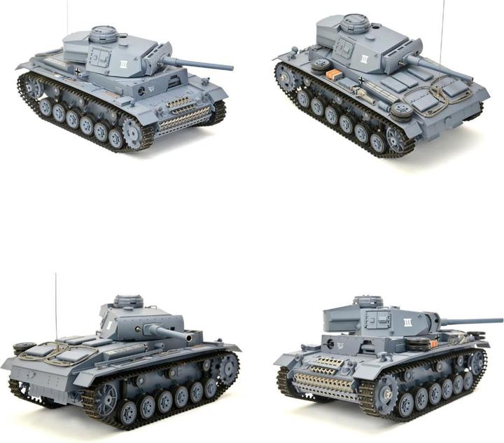 Actual product image Es-toys Heng Long RC Tank Combat Vehicle III Gen.6 (RTR Ready-to-Run)