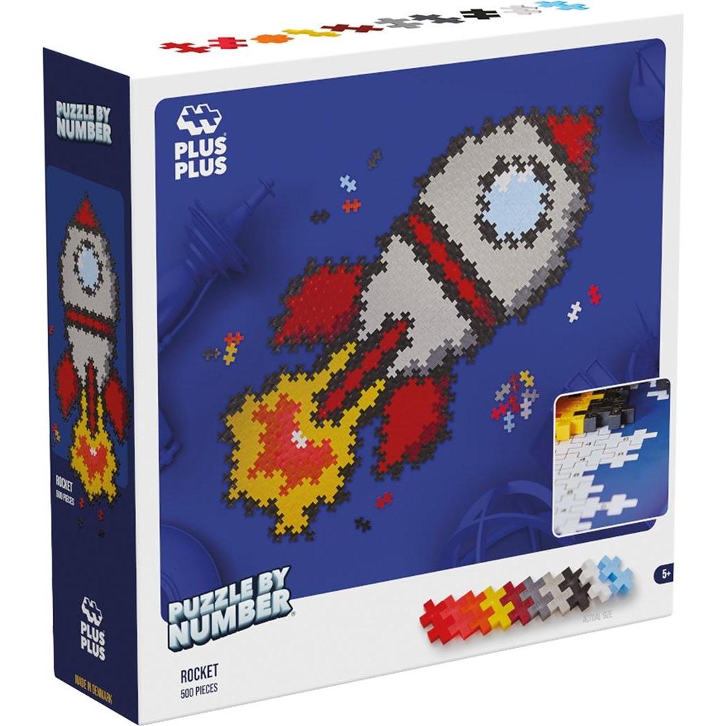 Thumbnail - Plus-Plus 500 Kreativ Bausteine Puzzle Rakete (500 Teile)