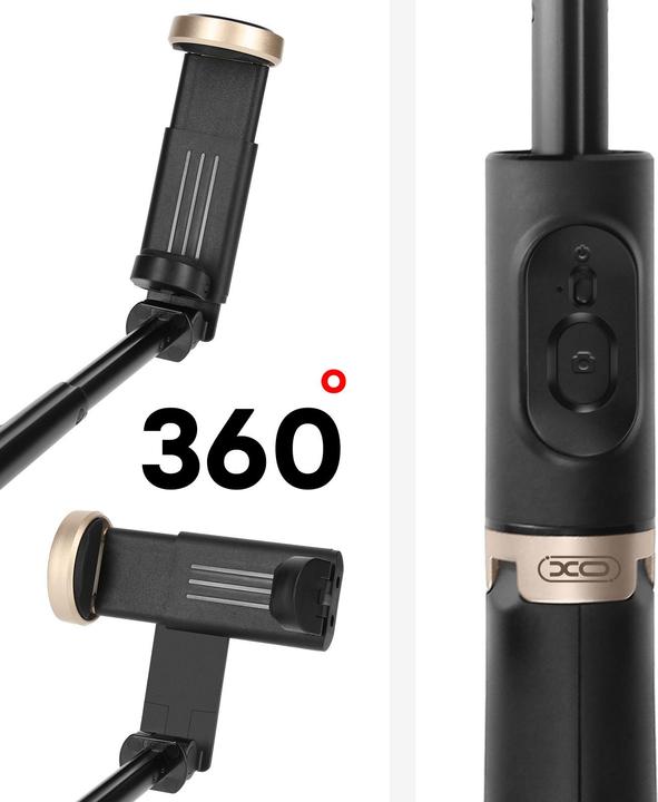 Produktbild xO Selfie-Stick Bluetooth-Stativ SS14 schwarz 72cm