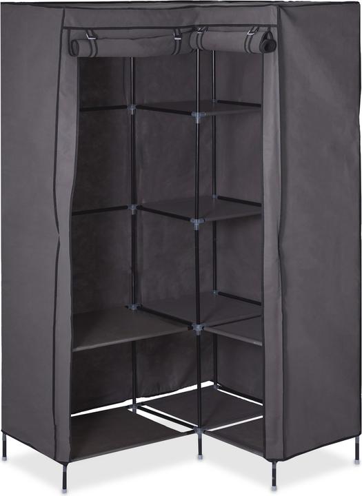 Image du produit Relaxdays Armoire de coin, en tissu (100 x 83 x 169 cm)