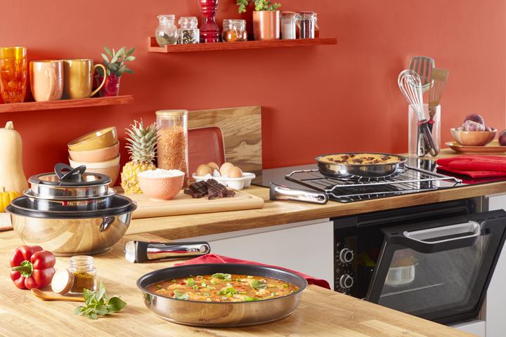 Actual product image Tefal Ingenio Preference On 13-piece set (24 cm, Pan set + pot set, Frying pan, Saucepan, Pot, Wok, Stainless steel)