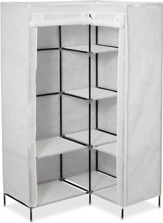 Image du produit Relaxdays Armoire de coin, en tissu (100 x 83 x 169 cm)