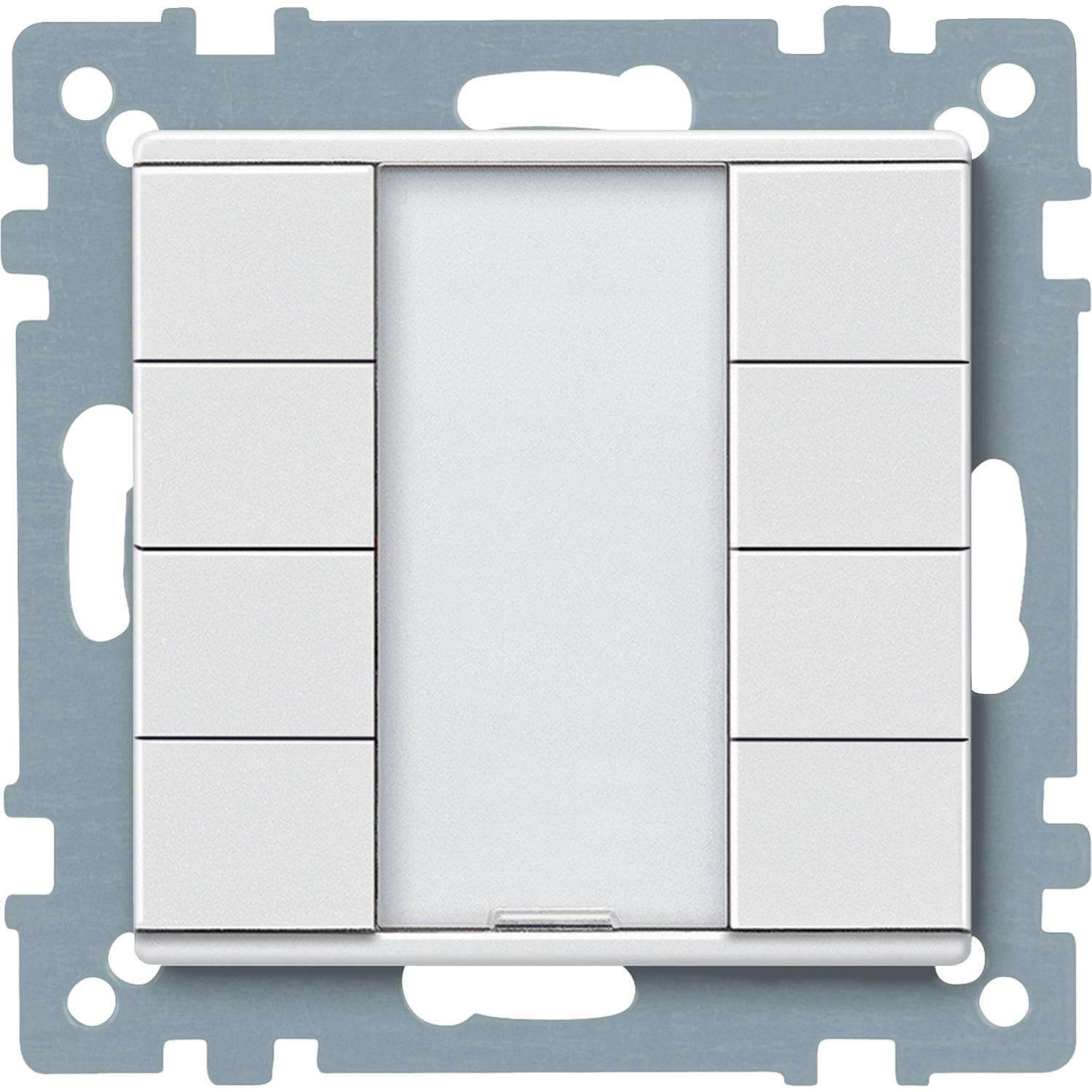 Schneider Taster 4fach plus, polarweiss, System M MTN627819, Taster + Schalter, Weiss