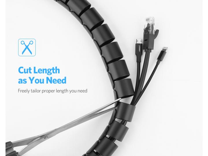 Produktbild Ugreen Flexibler Kabelkanal Cable Zipper Management 5m (Kabelspiralschlauch, 500 cm)