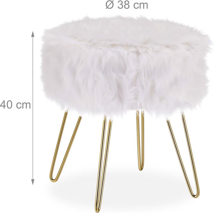 Produktbild Relaxdays Fellhocker