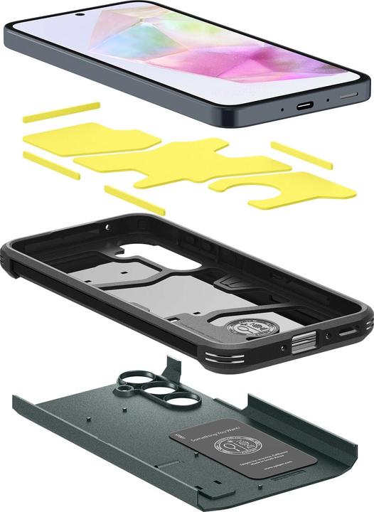 Actual product image Spigen Tough Armor Sam A35 5G zielony/abyss green ACS07518 (Samsung Galaxy A35)