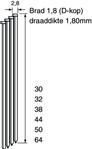 Dutack DA-brads | 1,8x45mm | RVS | 5150010 5150010 (4000 Stück, 45 mm)