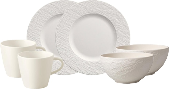 Villeroy & Boch Set petit déjeuner 6pcs EC Manufacture Rock blanc (6 pièce(s))