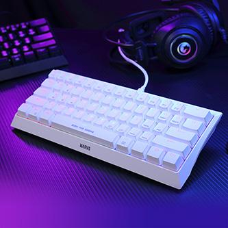 Produktbild Marvo KG962G (US) weiss / Tastatur / mechanisch / USB-A / 1,6 m / ENG-Layout (US, Kabelgebunden)