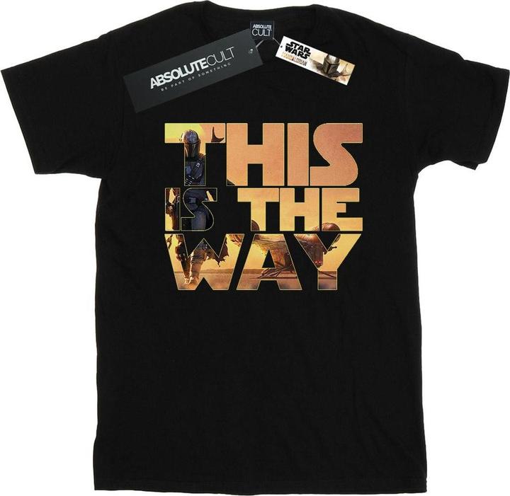 Produktbild Star Wars The Mandalorian The Way Poster Text TShirt Jungen (152, 158)
