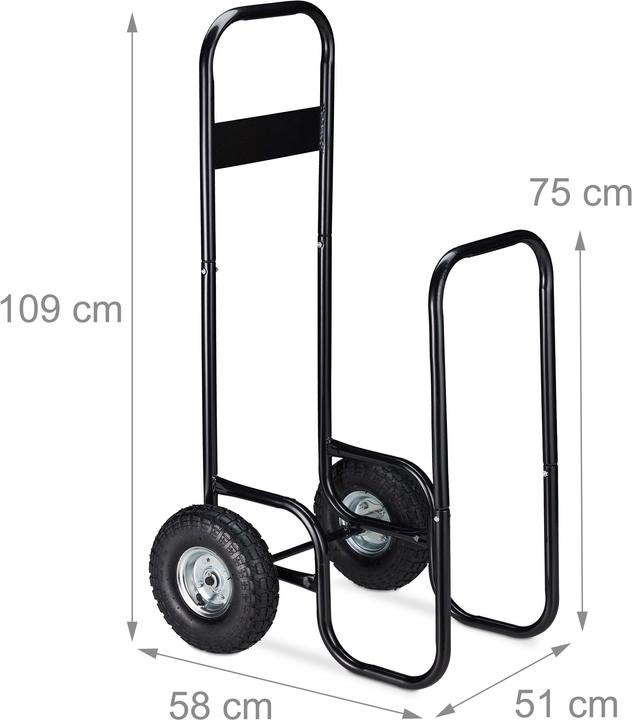 Produktbild Relaxdays Kaminholzwagen (58 x 51 x 109 cm)