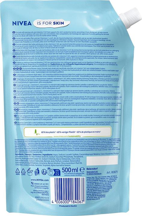 Produktbild NIVEA Creme Soft Refill Pflegedusche DUO