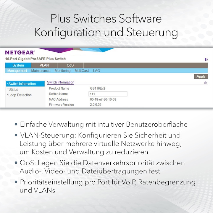 Productafbeelding Netgear Gs108e-300pes (8 Havens)
