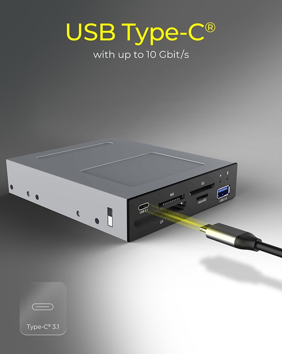 Produktbild Icy Box IcyBox MultiReader 4xCard 2xUSB 3.0 IB-865a (USB)