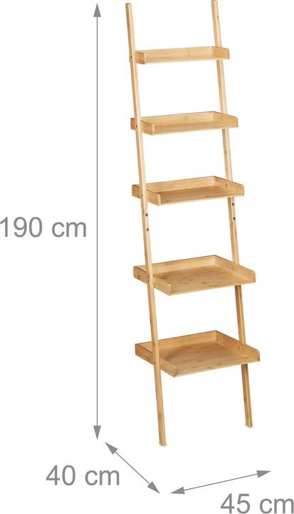 Actual product image Relaxdays Ladder rack (45 x 40 x 190 cm)