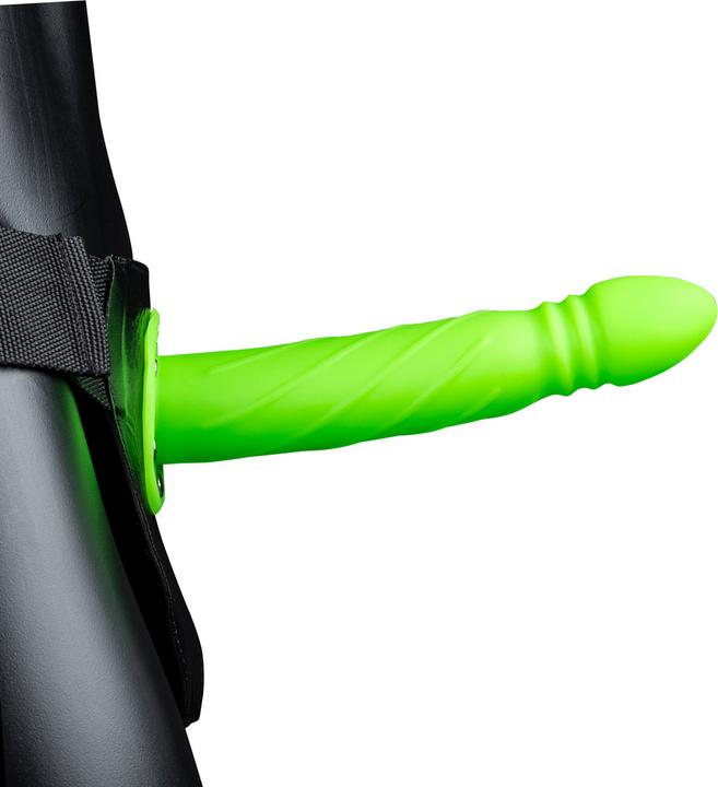 Actual product image Ouch! Twisted Hollow Strap-on - 8" / 20 cm - Glow in the Dark