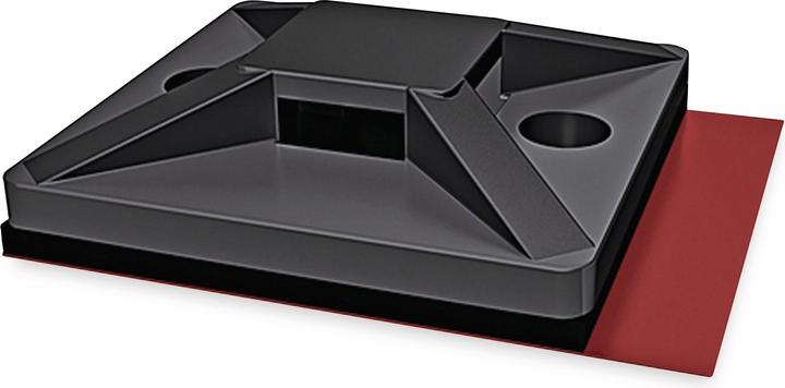 Actual product image HellermannTyton Mounting base, 19.0 x 19.0 mm, black (Fixing loops, 19 mm, 100 pcs.)