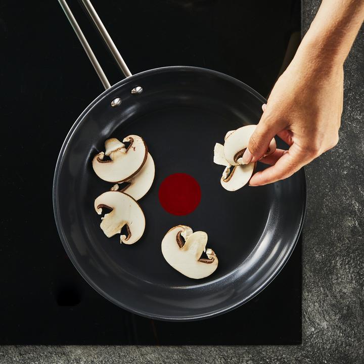 Actual product image Tefal Nordica Ceramic Koekenpan - Ã˜28 CM - Keramisch - PFAS-vrij - Inductie (H8710655) (28 cm, Stainless steel)