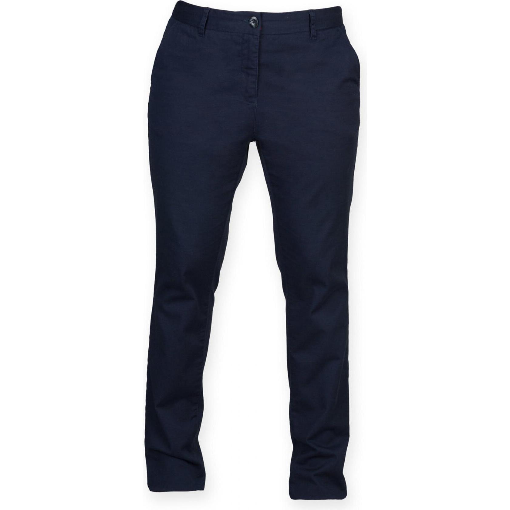 Front Row, Damen, Hosen, Stretch-Chino-Hose, Damen, Blau, (XS)