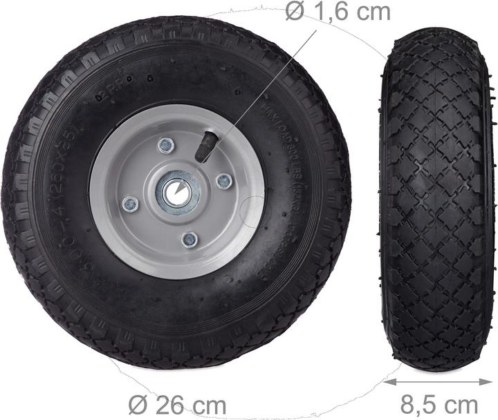 Image du produit Relaxdays Roue de diable 3. (100 kg)