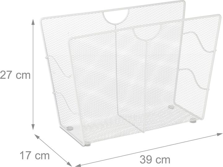Image du produit Relaxdays Support métallique pour journaux (39 x 17 x 27 cm)