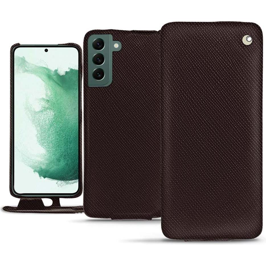 Noreve Lederschutzhülle vertikal (Samsung Galaxy S22+ 5G), Smartphone Hülle, Braun