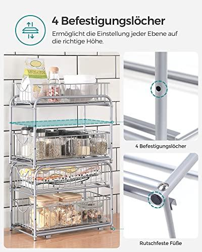 Image du produit Songmics Küchenregal 2 Schubladen