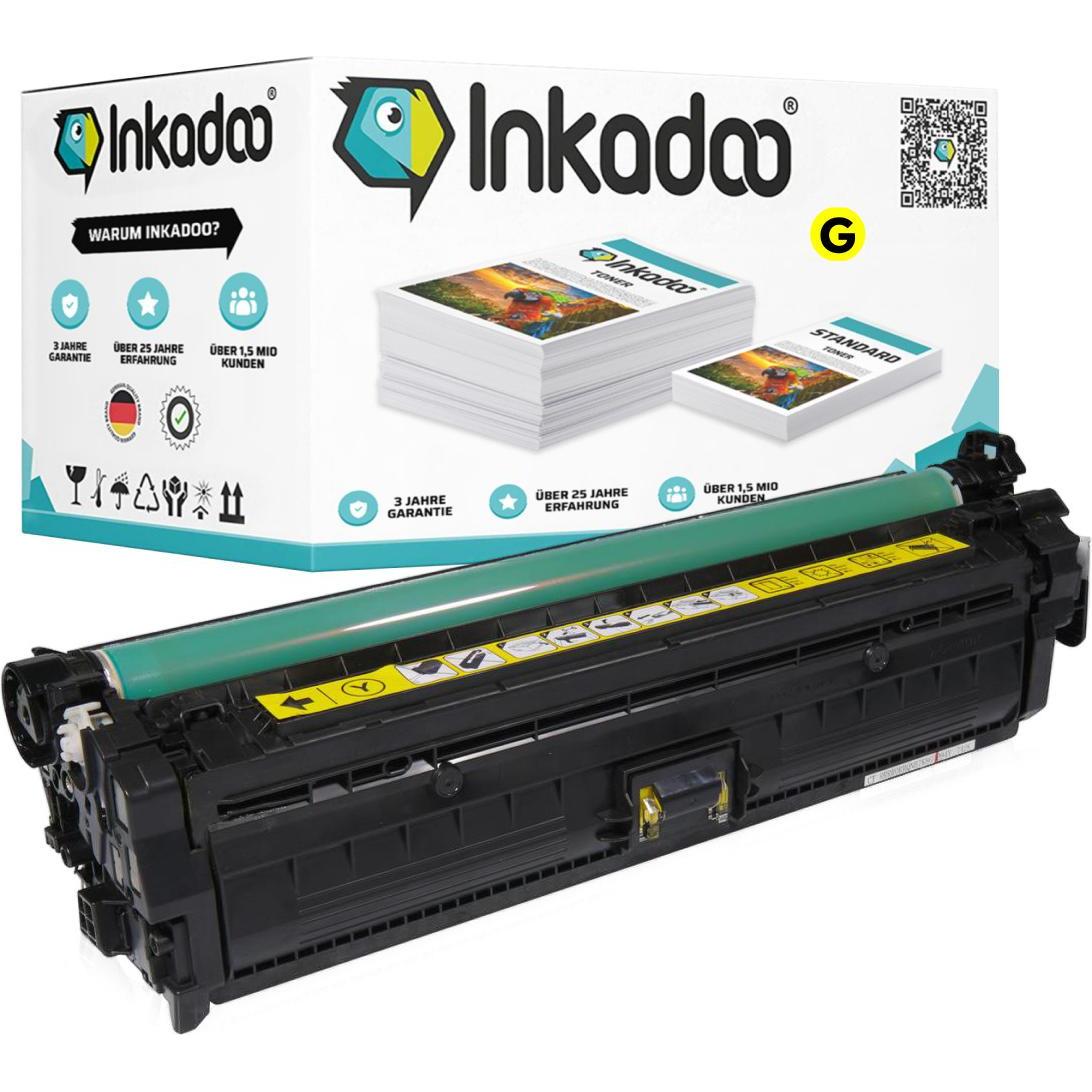 Inkadoo, Toner, Toner kompatibel zu HP CE272A / 650A Toner, gelb Gelb (Y)