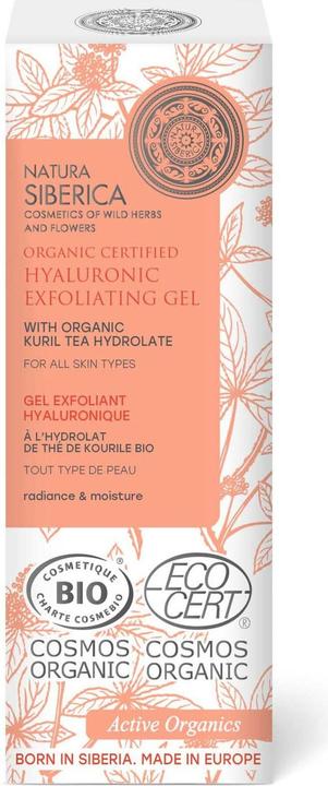 Natura Siberica Bio-zertifiziertes Hyaluron-Peeling-Gel für alle Hauttypen, 75 ml (Reinigungspeeling, 75 ml)