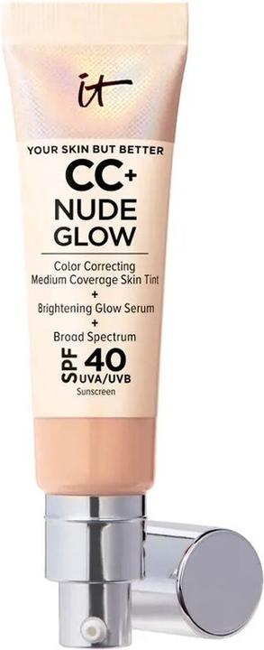 Image du produit It Cosmetics CC NUDE GLOW fond de teint léger sérum éclat SPF40 neutre moyen 32 ml (Neutre Moyen)