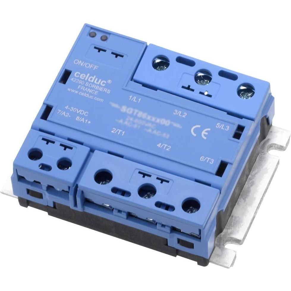 Thumbnail - Celduc Halbleiterrelais SGB8850200 12 A Schaltspannung (max.): 640 V/AC 1 St., Relais