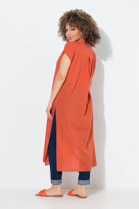 Actual product image Ulla Popken Cap Sleeve Button Down Shirt Dress (54)