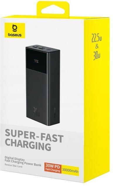 Productafbeelding Baseus Star Lord Digitaal Display Snel Opladen Power Bank (30000 mAh, 30 W, 111 Wh)