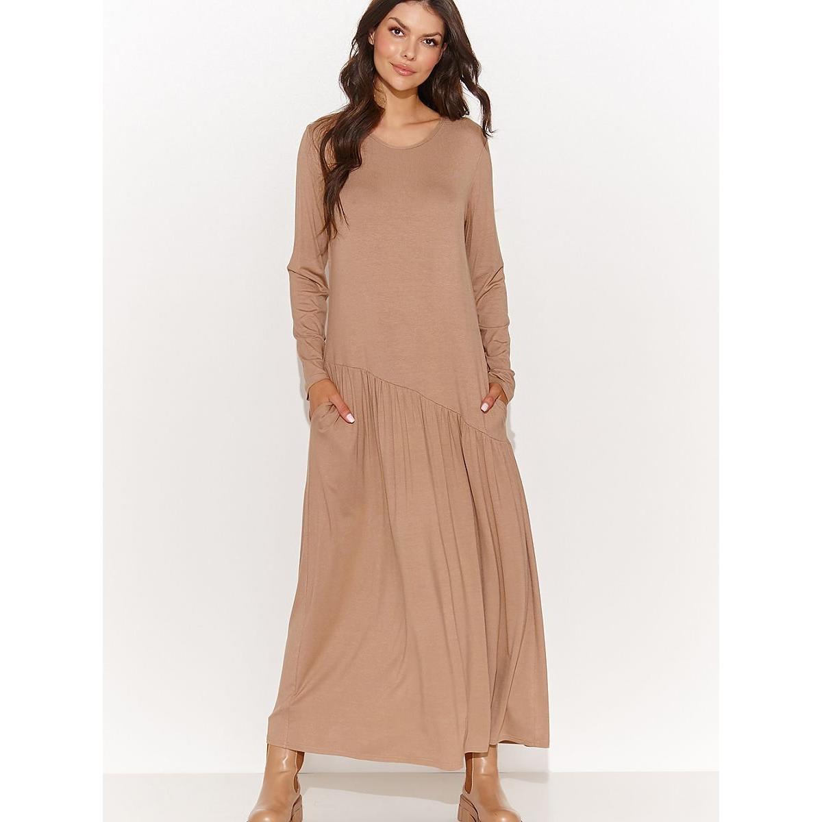 Numinou, Damen, Kleider, Alltagskleid, Beige, (36, 37, 38)