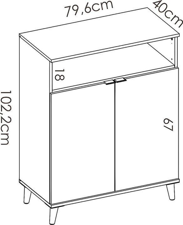 Image du produit Vente-unique Wajdi (79.60 x 40 x 102.20 cm)