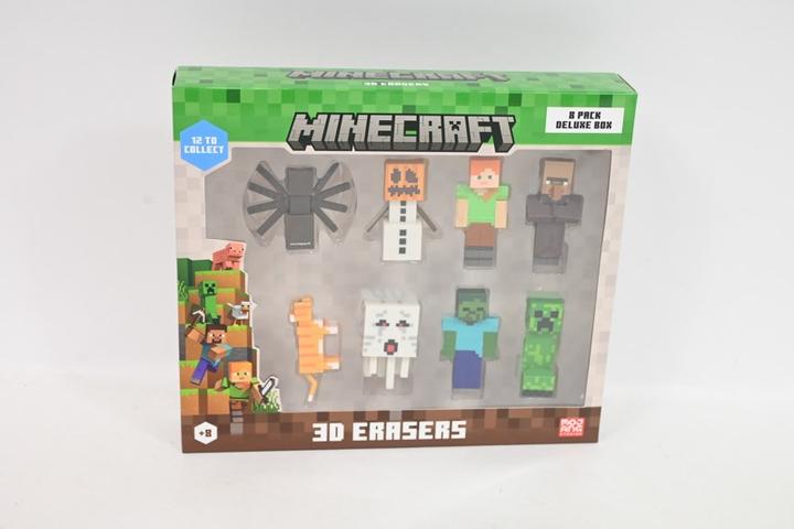 Produktbild HP Minecraft 3d Erasers - 8 Pack Deluxe Box Ver.B