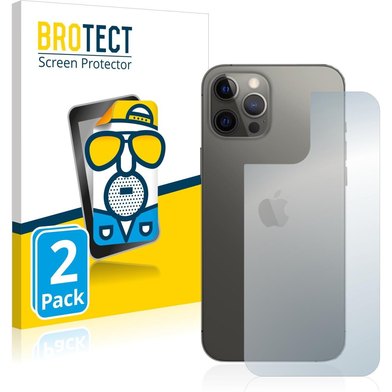 BROTECT Entspiegelungs-Schutzfolie Displayschutz Matt (2 Stück, Apple iPhone 12 Pro Max), Smartphone Schutzfolie, Schwar...
