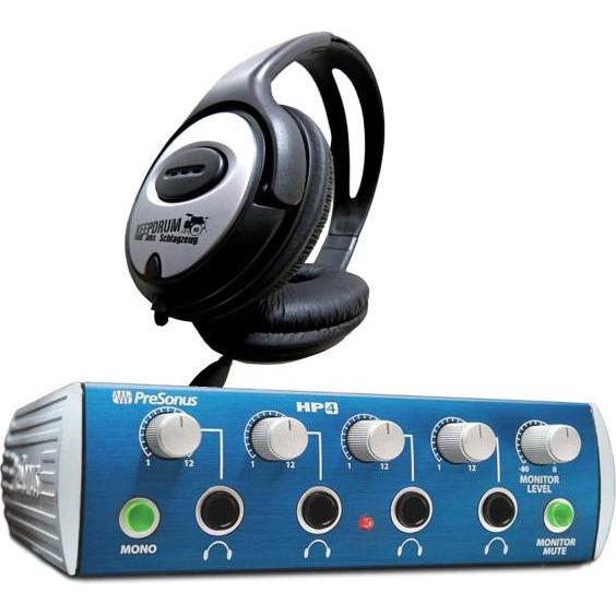 PreSonus HP4 Kopfhörerverstärker mit Kopfhörer, Kopfhörerverstärker