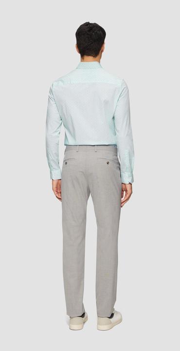 Produktbild S.Oliver Hemd Tailored Fit: Elastisches Baumwollhemd mit All-over-Print (38)