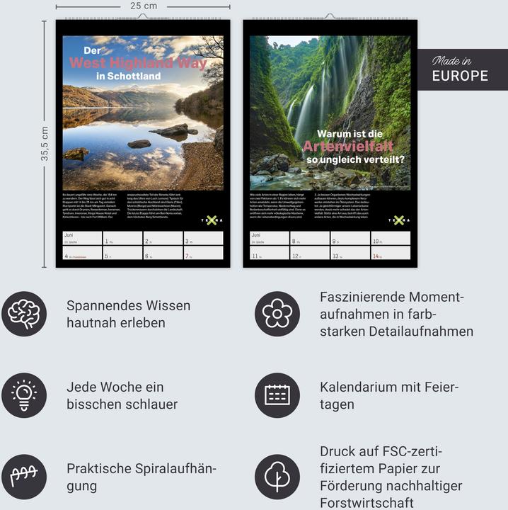 Produktbild Harenberg Terra X - Das Wunder Erde Wochenplaner 2026 (Harter Einband, Deutsch)