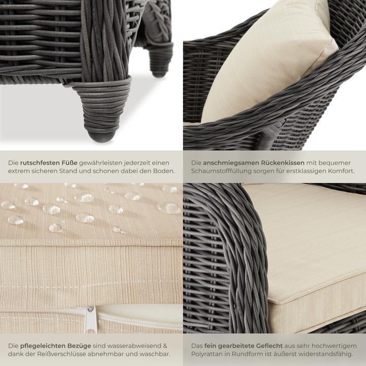 Image du produit tectake Chaise Fauteuil de jardin